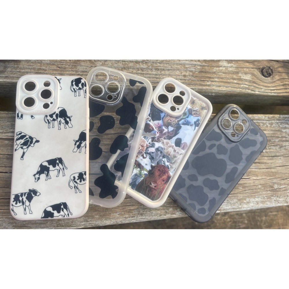 Apple iPhone 15‎ phone Case Lot of 4 all cow theme